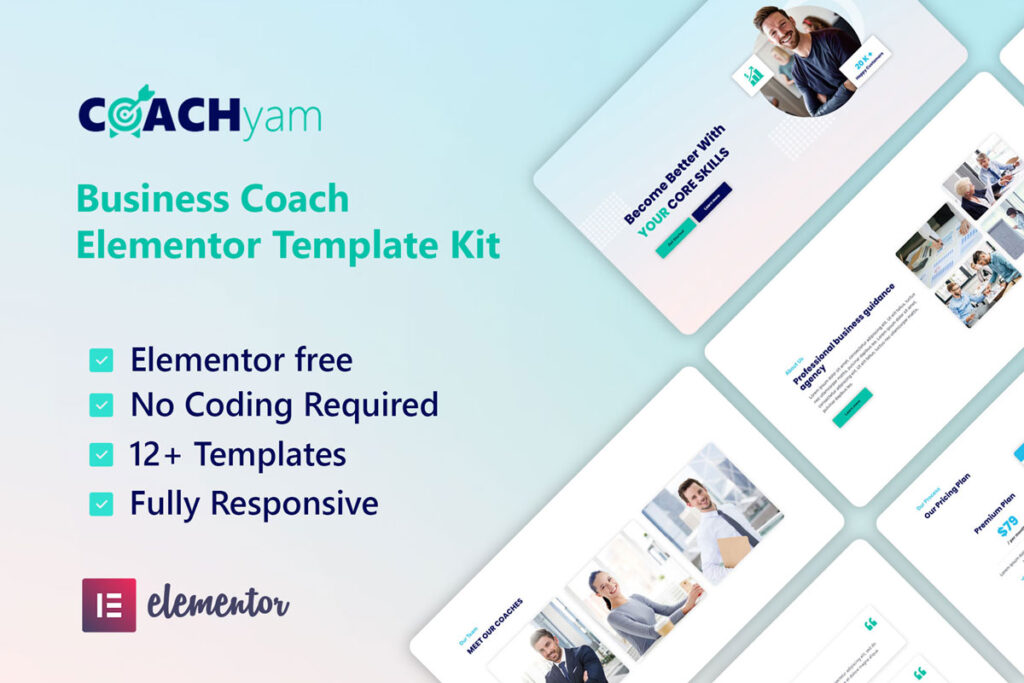 Coachyam - Business Coach Elementor Template Kit