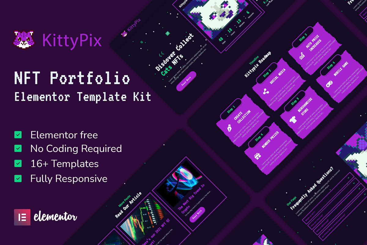 NFT Portfolio Elementor Template Kit