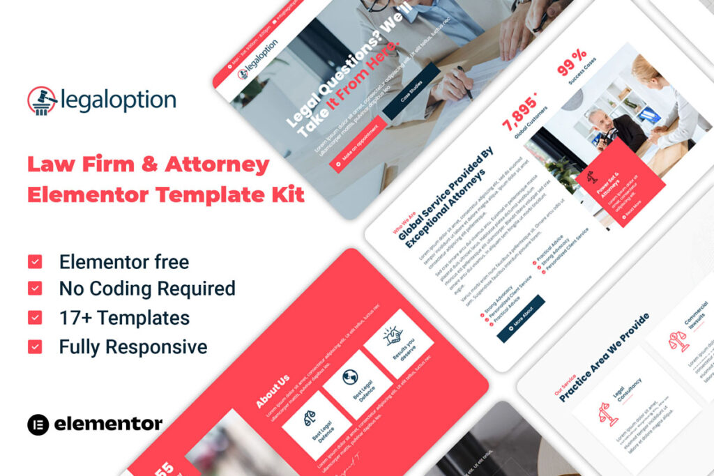 Law Firm & Attorney Elementor Template Kit