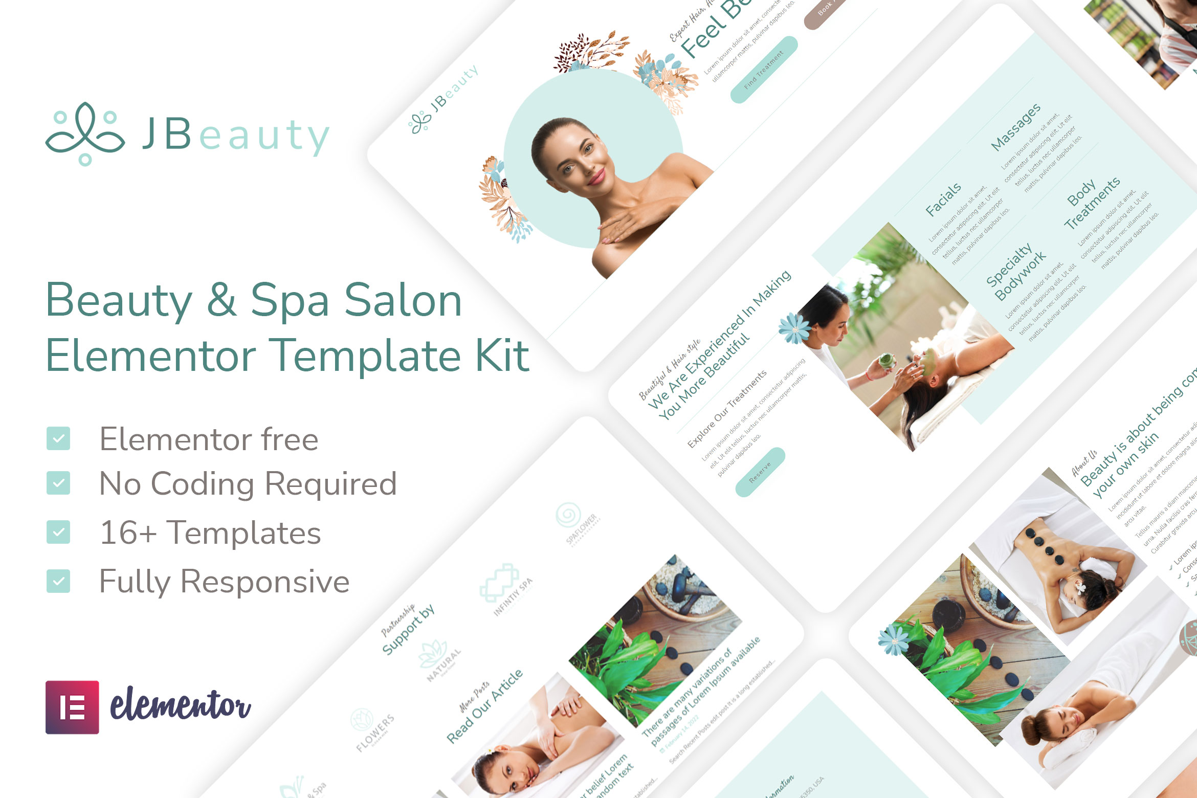 Beauty Salon & Spa Elementor Template Kit