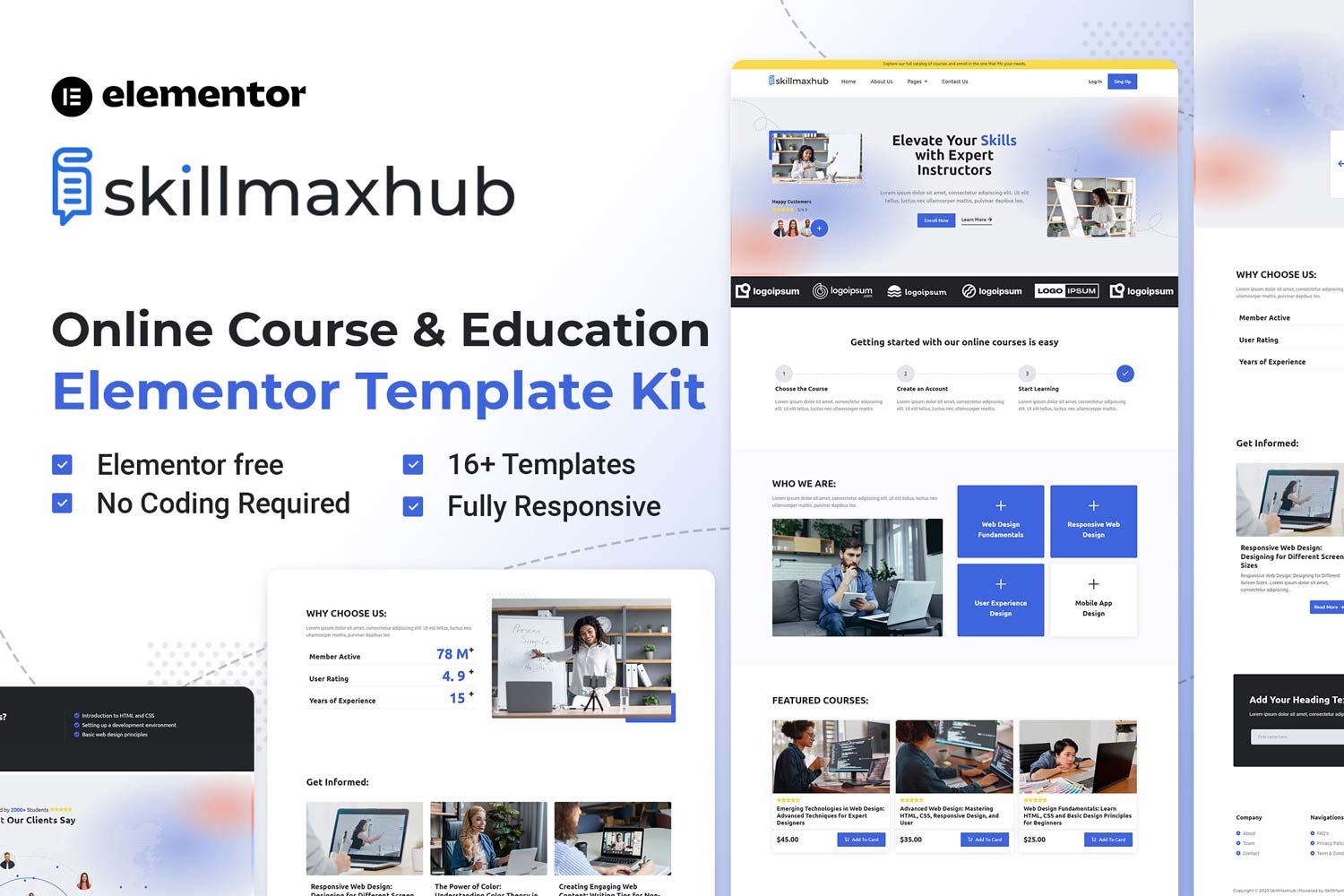 Skillmaxhub - Online Course & Education Elementor Template Kit