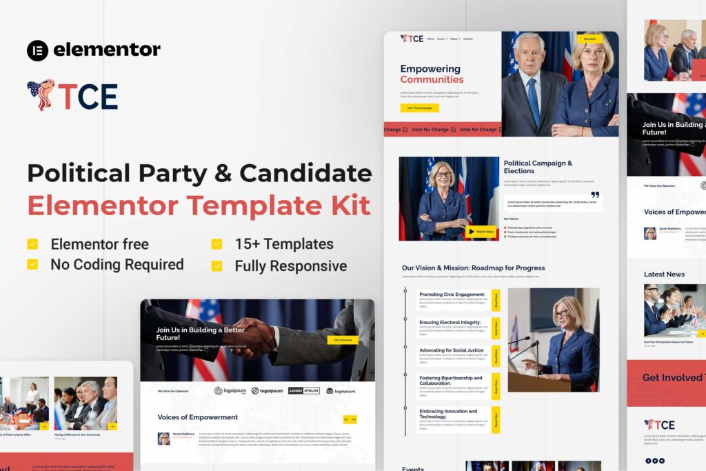 Campaignpulse – Political Party & Candidate Elementor Template Kit